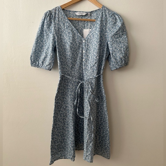 NWT & Other Stories Cotton Floral Tie Waist Dress - Picture 1 of 6